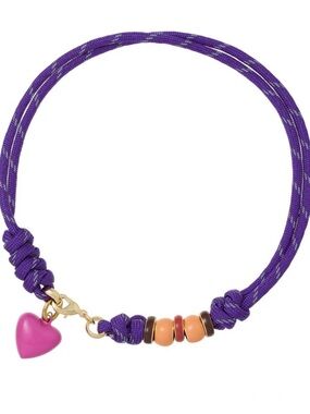 ROXANNE ASSOULIN The Super Size Happy Cord Necklace grape & magenta
